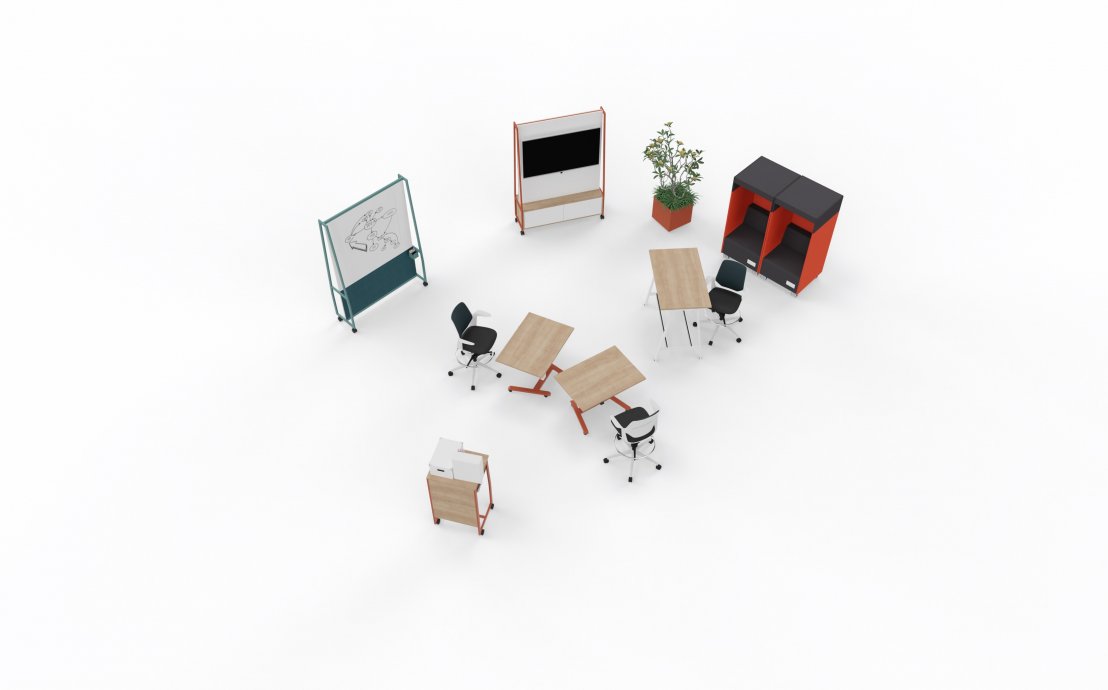 Agile Büromöbel - die Kollektion Wariant von MARO