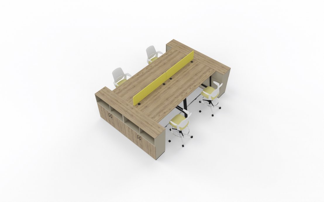 Ergonomiczna przestrzeń biurowa - stoły wysokie Idea A
