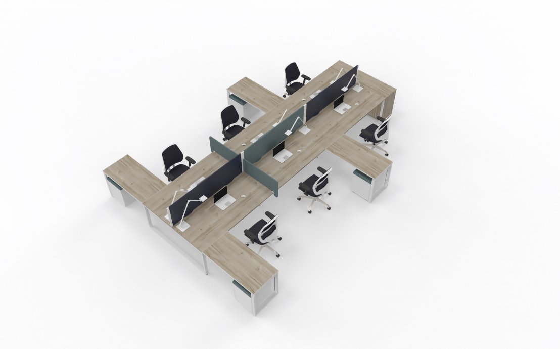 Komfortabler Gruppenarbeitsplatz - Büromöbel von MARO