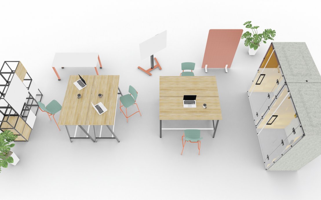 Planowanie biura - sala spotkań i pracy zespołowej