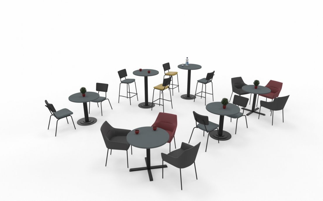 Moderne Bürolandschaften - Planungsbeispiel für Cafeteria