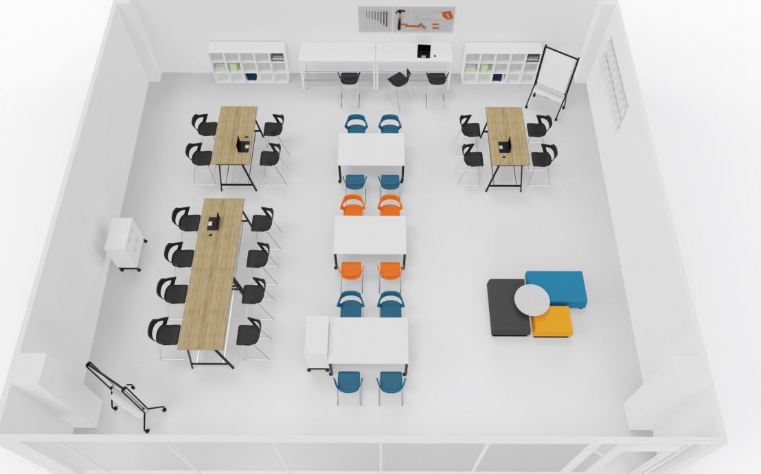 Multifunktionsraum im Büro - Planungsbeispiel von MARO