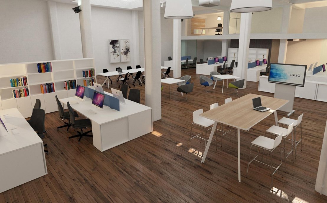 Funkcjonalne biuro typu open space - MARO meble do biur i gabinetów
