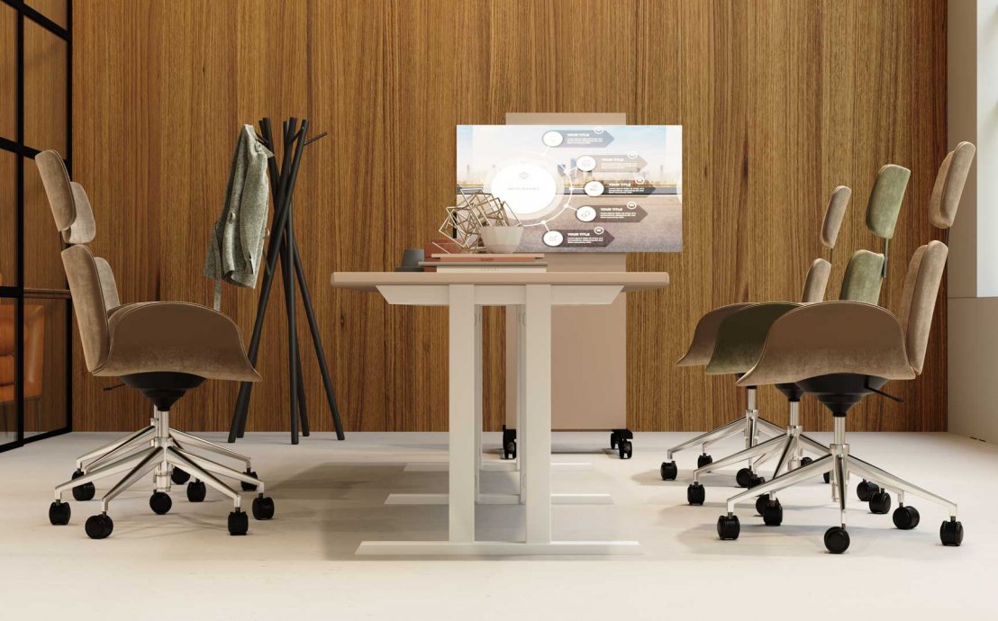 Strefa spotkań w biurze - stoły z kolekcji L-Line - MARO