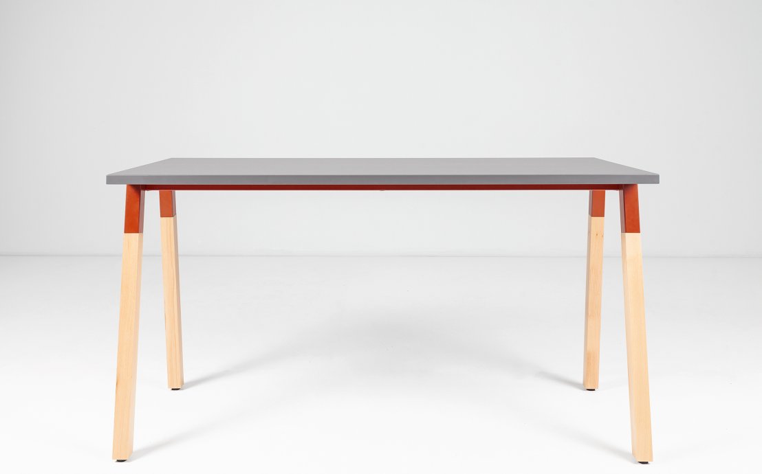 Büromöbelkollektion Op-Lite - Schreibtisch mit grauer Tischplatte
