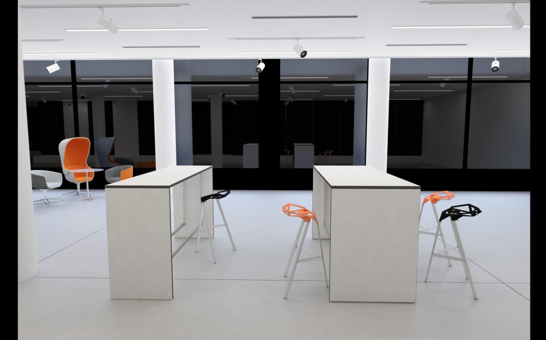 Nowoczesne biuro - stoły wysokie Idea P