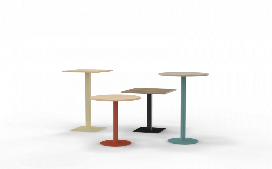 Idea S - stoliki okrągłe i kwadratowe różnej wysokości
