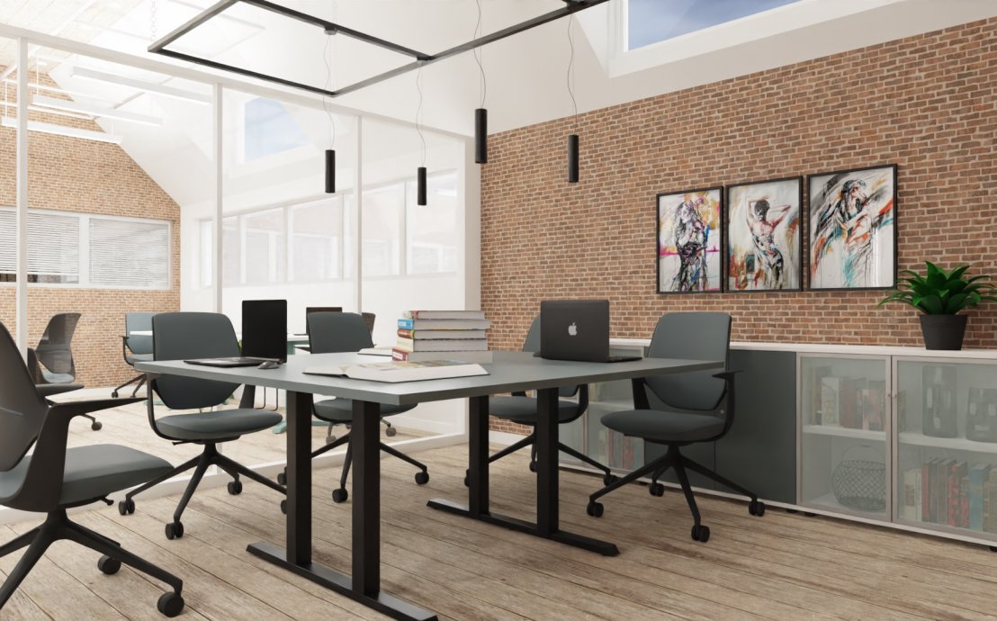 Moderne Büroräume - Konferenztisch L-Line
