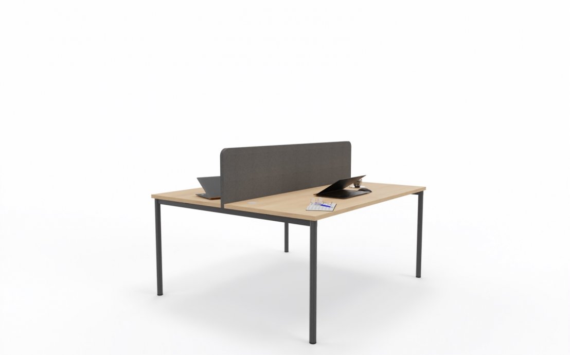 biurka biurowe Op-Lite O z panelem tapicerowanym3