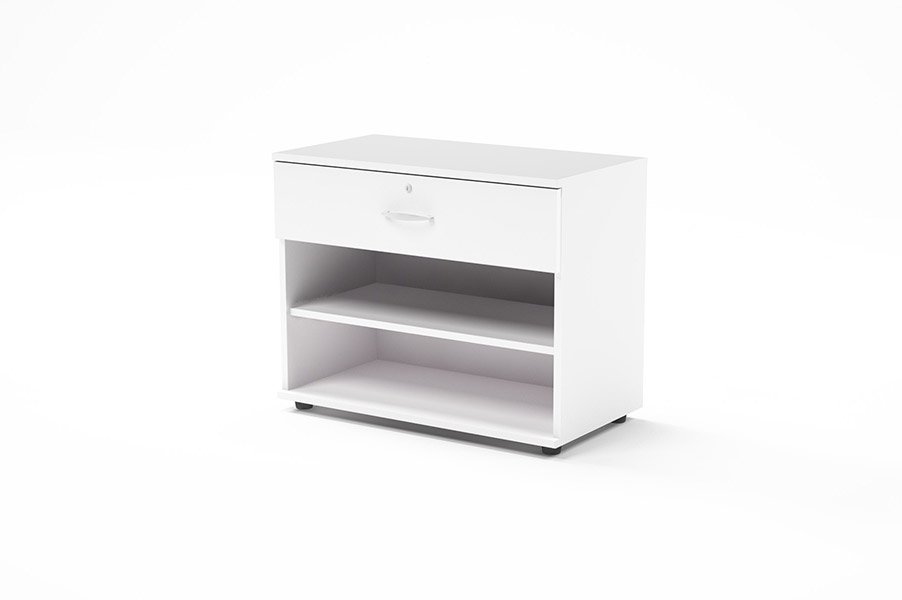 Sideboard, weiß, 2OH, 1 Schublade, 2 Regalfächer - Büromöbel von MARO