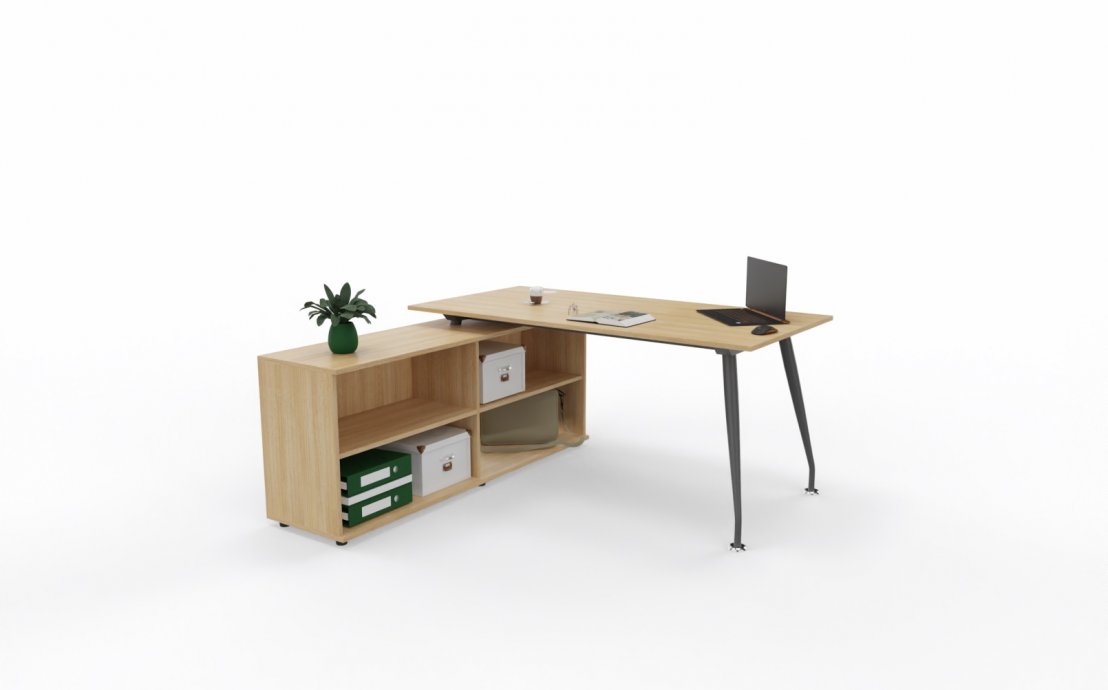 Schreibtisch Sirio mit Unterbausideboard - viele Ausführungsvarianten