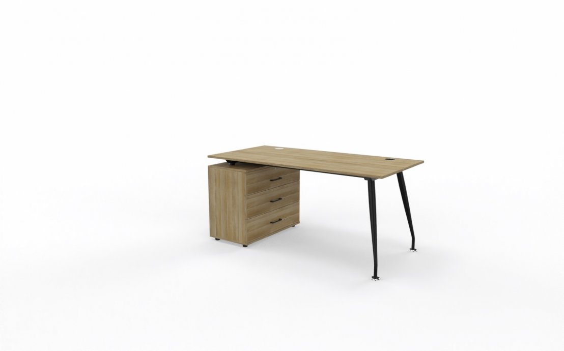 Perfekte Kombination - Schreibtisch mit Unterbausideboard