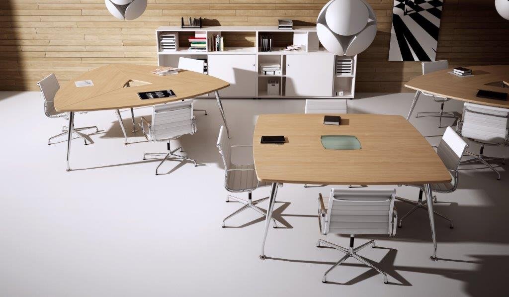 Stoliki biurowe w różnych kształtach - kolekcja Sirio MARO