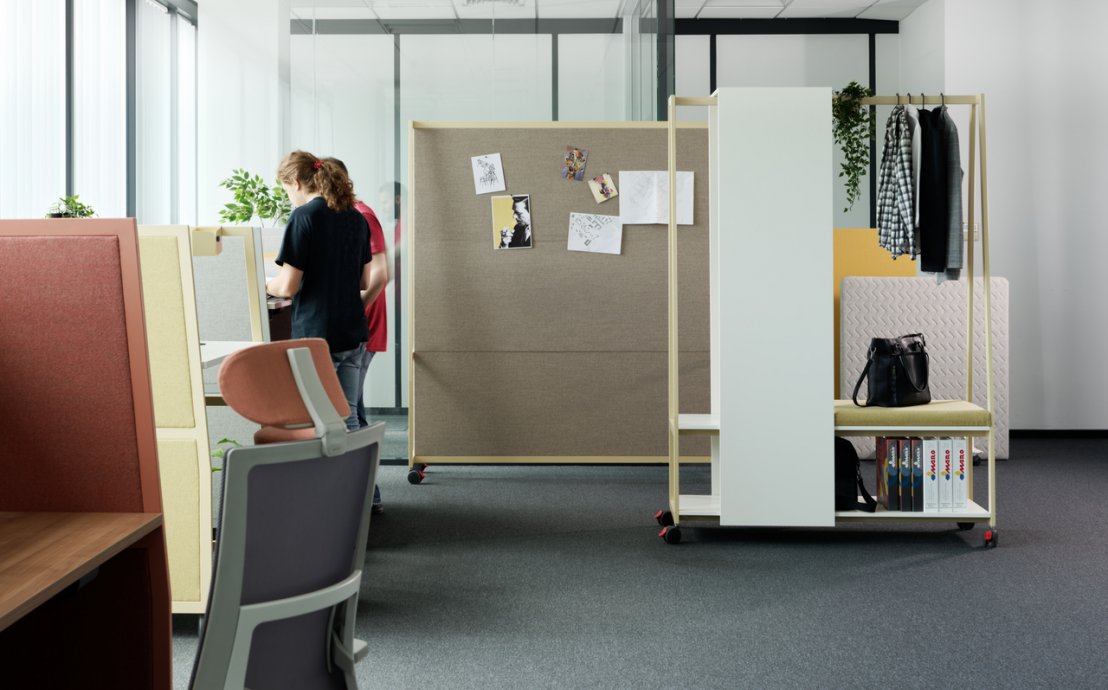 Mobile Möbel für agile Büros - Garderobe Wariant