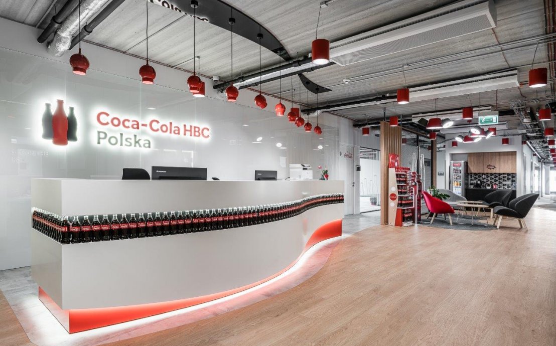 Nowoczesne wnętrza biurowe Coca-Cola HBC